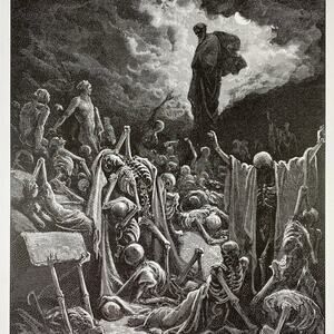 Gustave Dore, Valley of Dry Bones, Crowned Virgin, Print, Art, ~ 240707-WH 292
